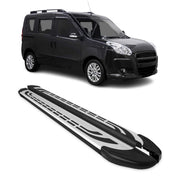Trittbretter Seitenschweller für Fiat Doblo L1 Kurzer 2010-2021 Schwarz Alu