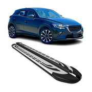 Trittbretter Seitenschweller Seitenbretter für Mazda CX-3 2015-2021 Alu Schwarz