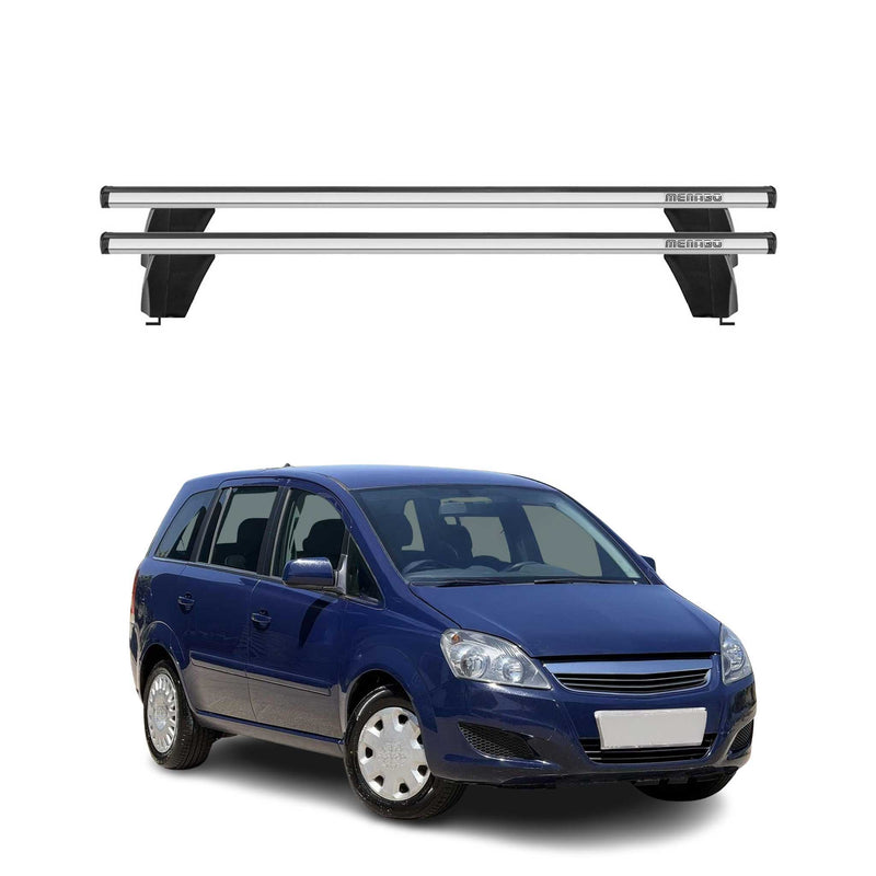 Menabo Dachträger Grundtäger für Opel Zafira B 2005-2008 Pre-FL 75kg Alu Grau 2x