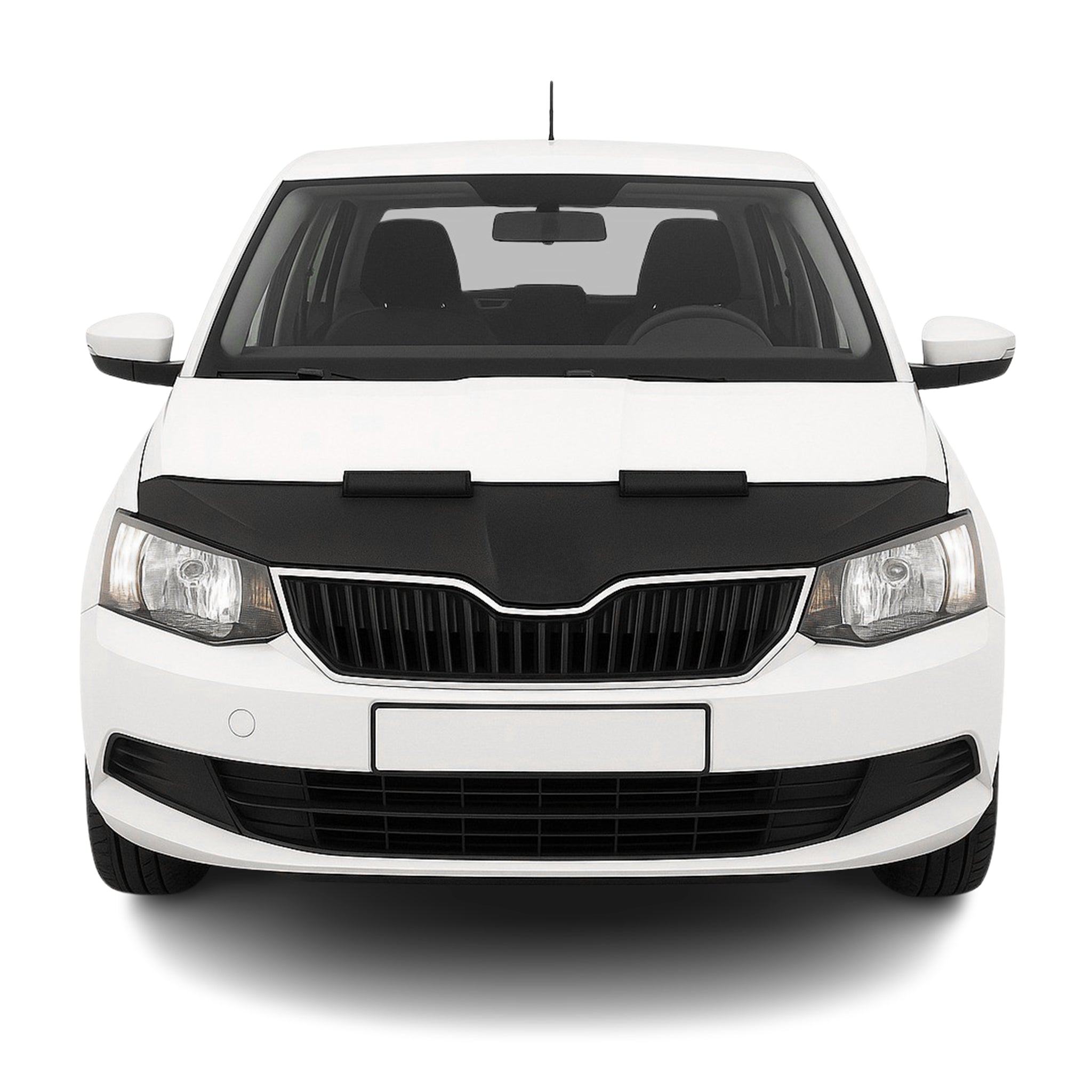 Haubenbra Steinschlagschutz Bonnet Bra für Skoda Fabia 2014-2021 Schwarz Halb