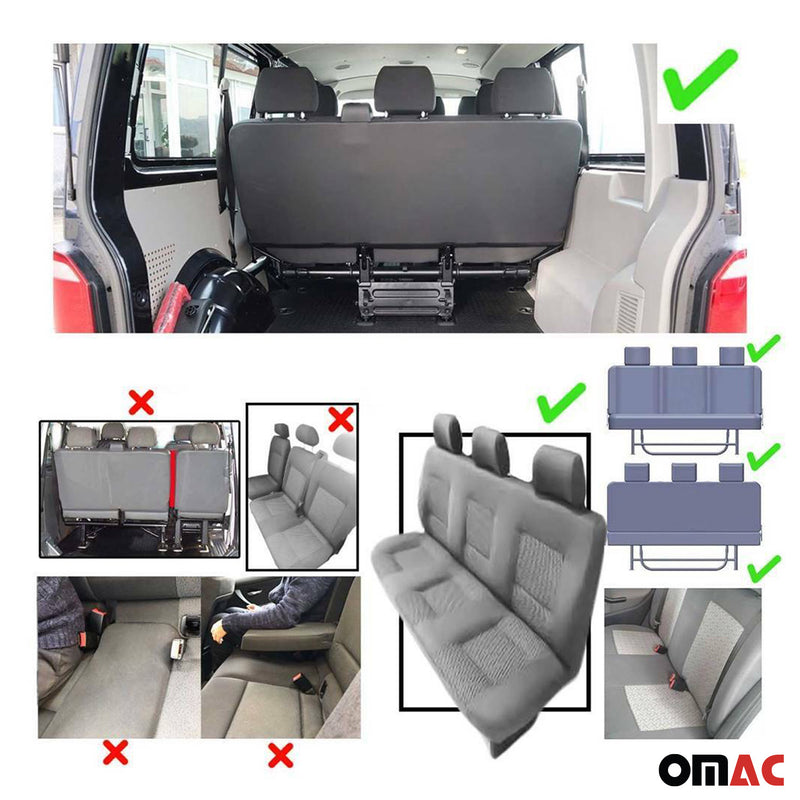 Sitzbezüge Schonbezüge  für Citroen Berlingo Evasion Jumpy Jumper Schwarz 5Sitz