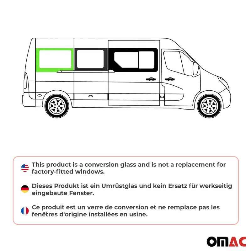 Seitenfenster Auto Fenster für Opel Movano 2010–2021 Schiebetür Rechts L3 L4