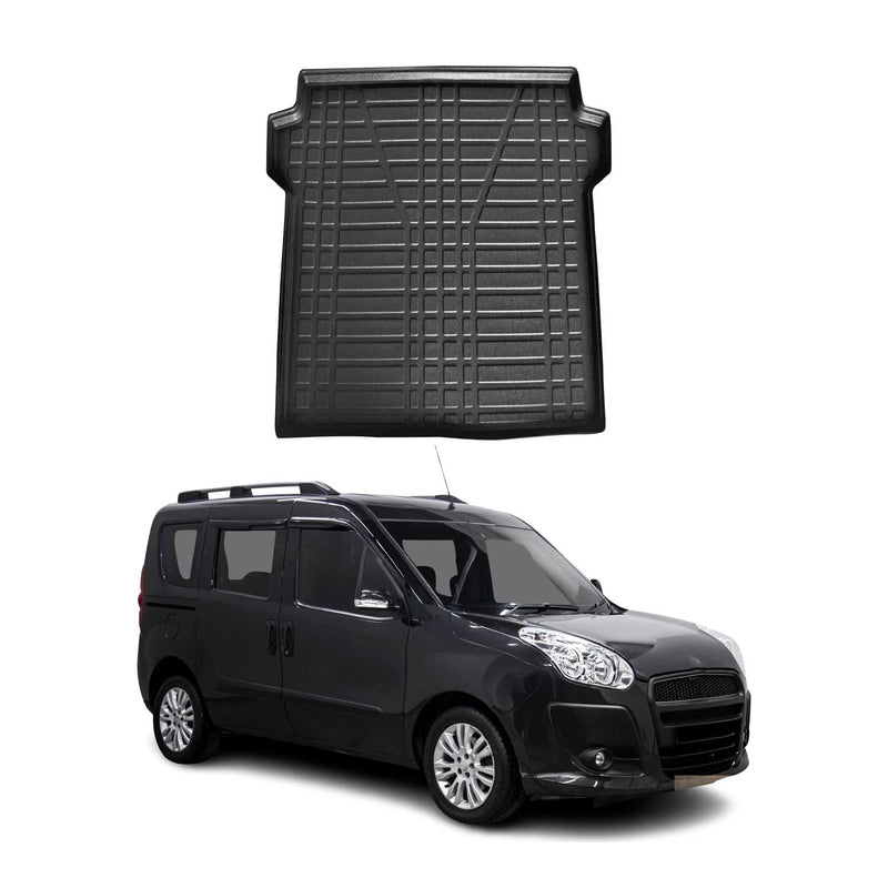 Kofferraumwanne Laderaumwanne für Fiat Doblo 2010-2021 Gummi TPE Schwarz
