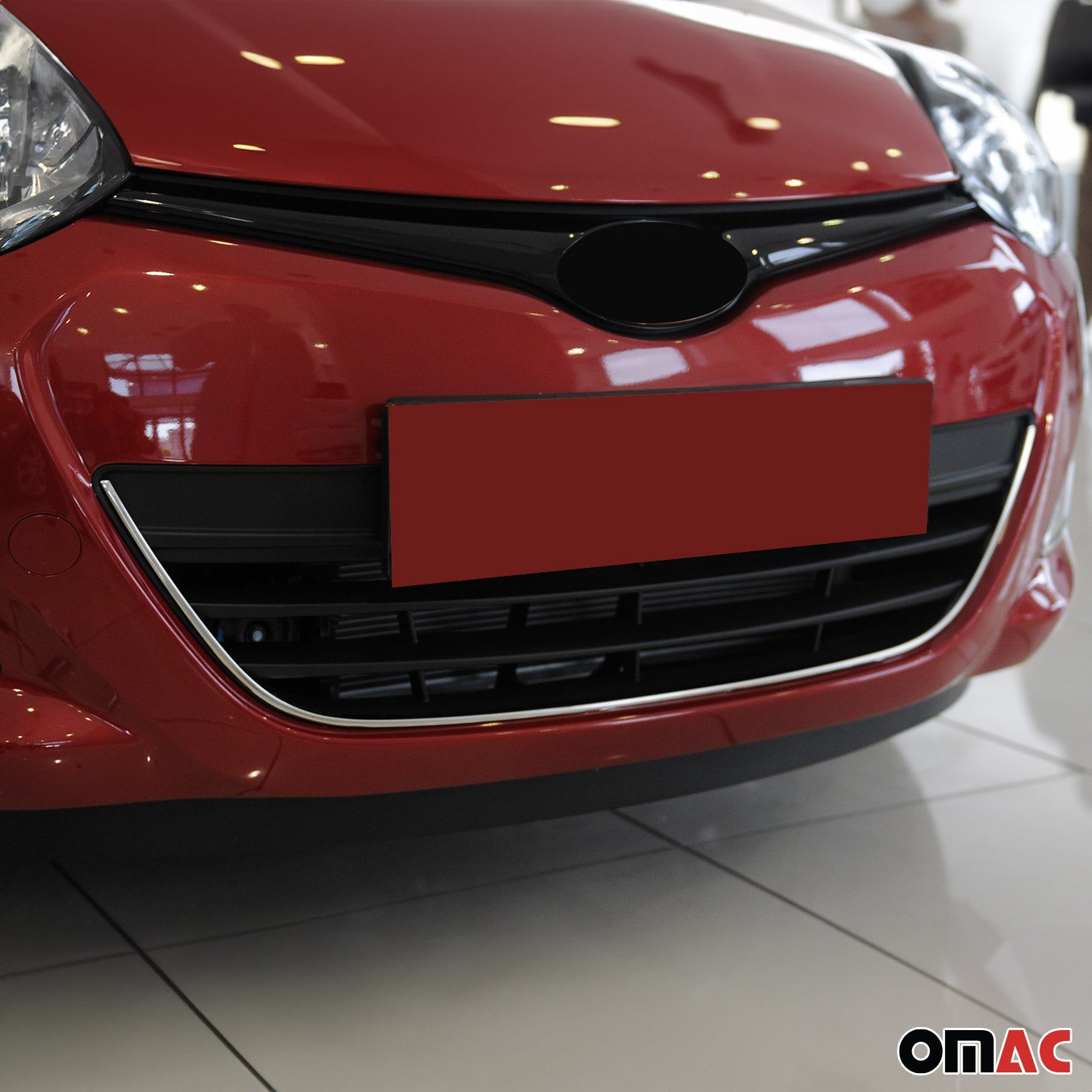 Kühlergrill Leisten Grillleisten für Hyundai i20 2012-2014 Edelstahl Chrom 1tlg