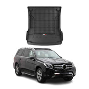 OMAC Gummi Kofferraumwanne für Mercedes GLS 2015-2019 Klappbare 3.Reihe Schwarz