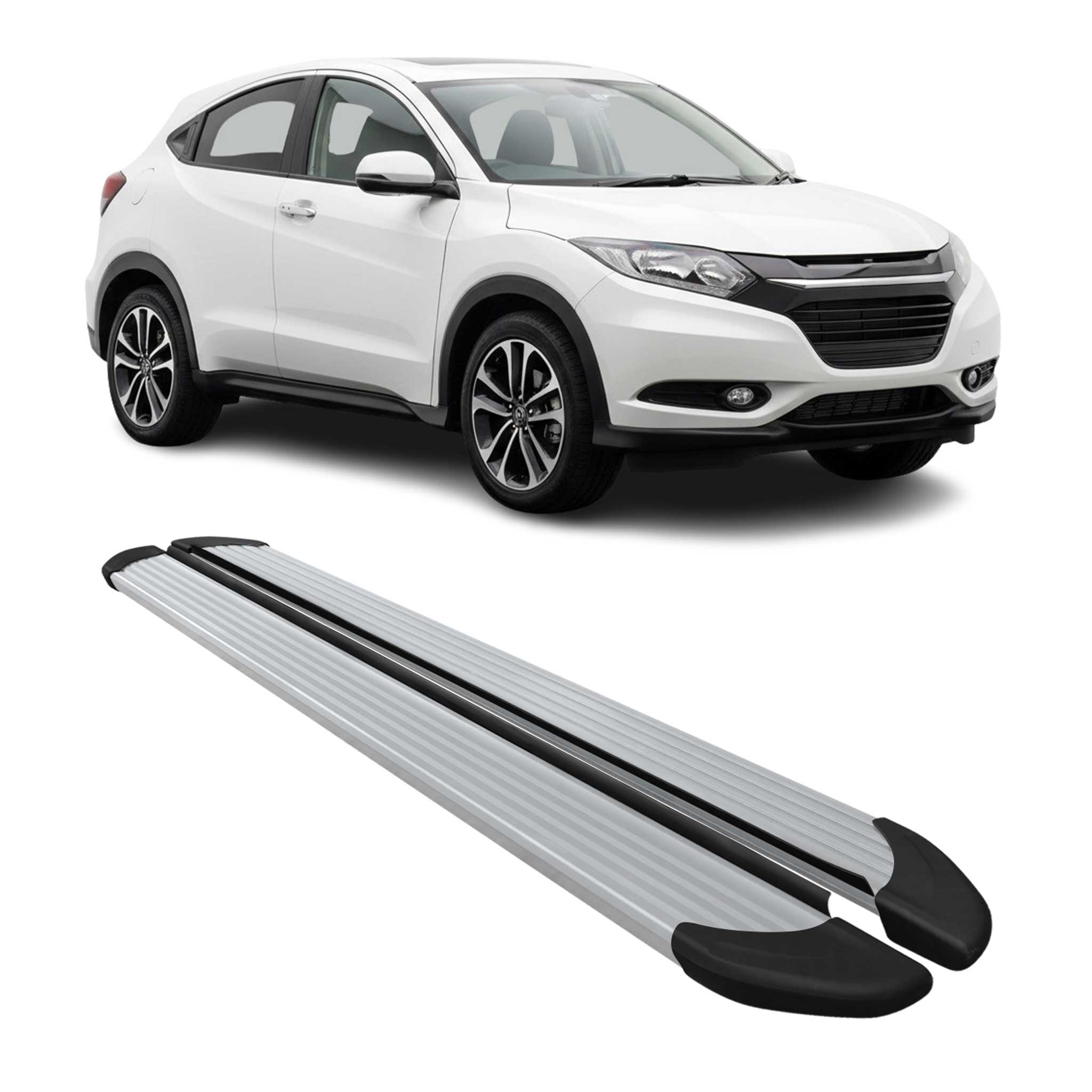 Seitenschweller Trittbretter Schweller für Honda HR-V 2015-2021 Aluminium Silber