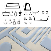 Innenraum Dekor Cockpit für Mercedes W201 1982-1993 Aluminium Optik 20tlg