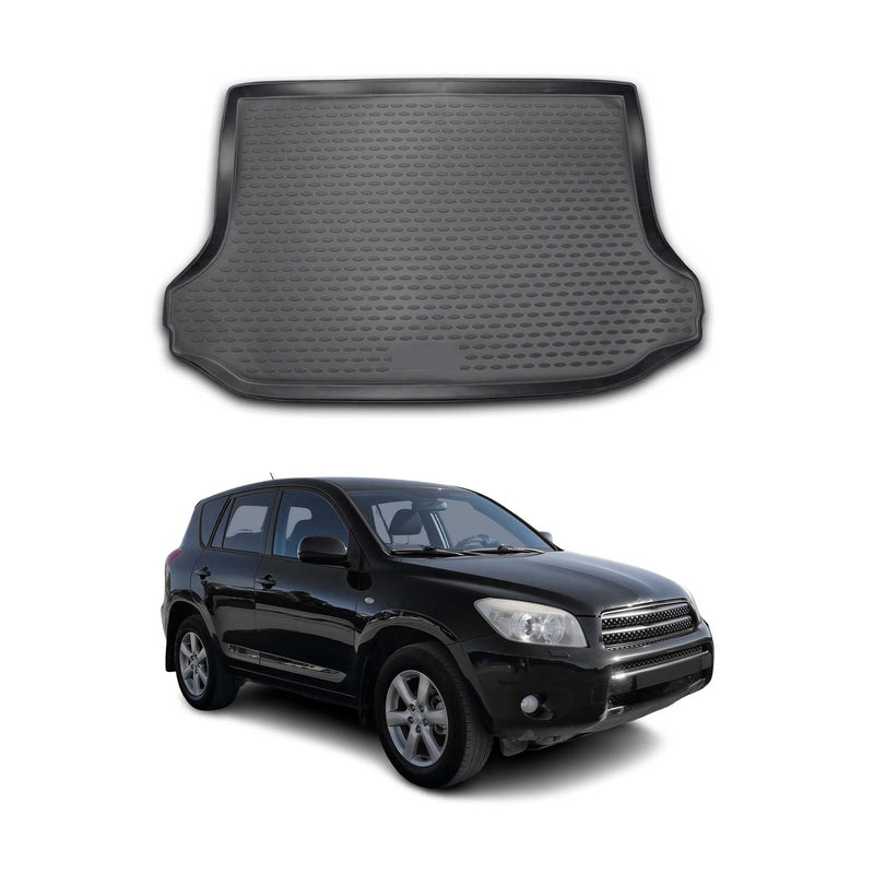 Kofferraummatte Kofferraumwanne für Toyota RAV4 2009-2013 Gummi TPE Schwarz