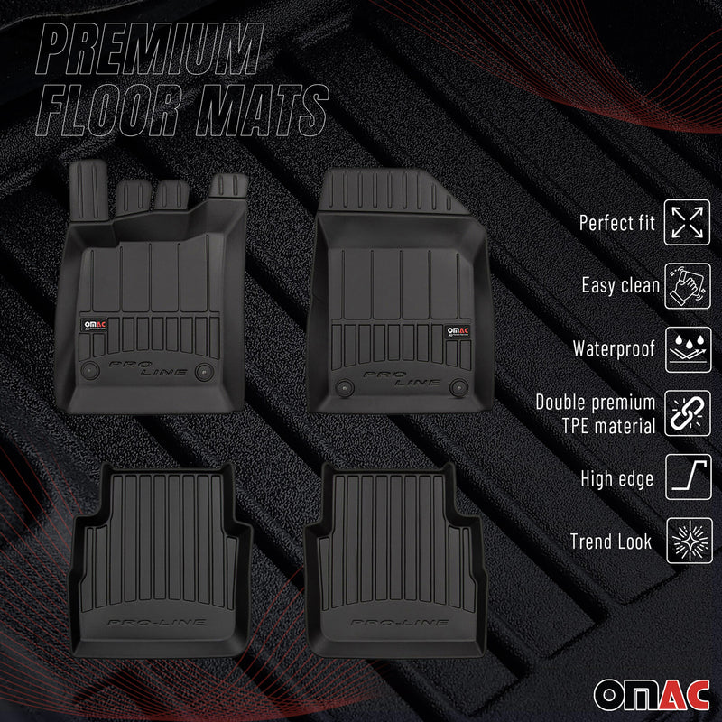 OMAC Gummi Fußmatten für Opel Signum 2003-2008 Premium TPE Automatten Schwarz 4x