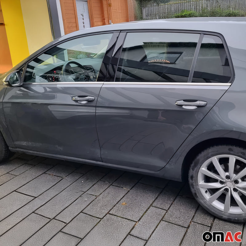 Fensterleisten Zierleisten für VW Golf 2012-2019 Gebürstet Edelstahl Chrom 4tlg