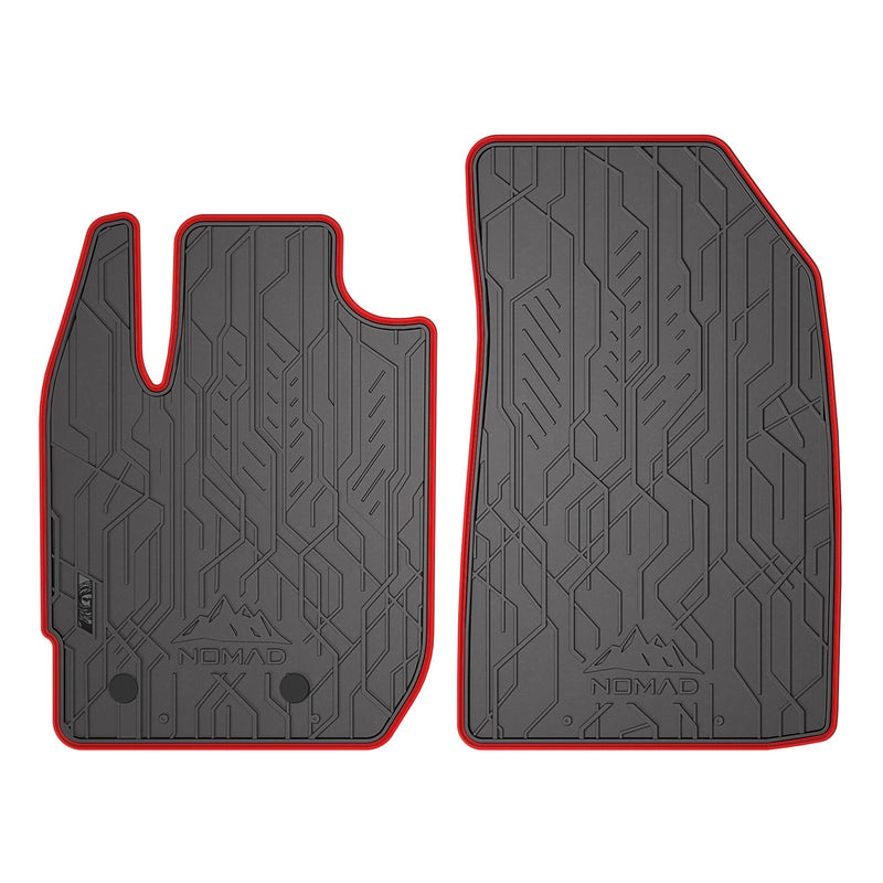 Fußmatten Gummimatten Automatten für Dacia Duster II 2017-2024 Schwarz Rot 2tlg