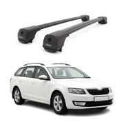 Dachträger für Skoda Octavia III Kombi 2013-2019 Aluminium 75kg Schwarz 2tlg