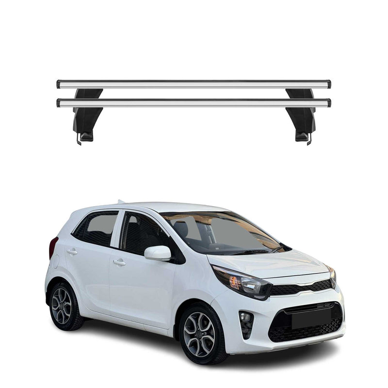 Menabo Dachträger Grundtäger für Kia Picanto 2017-2020 50kg Alu Silber 2 tlg
