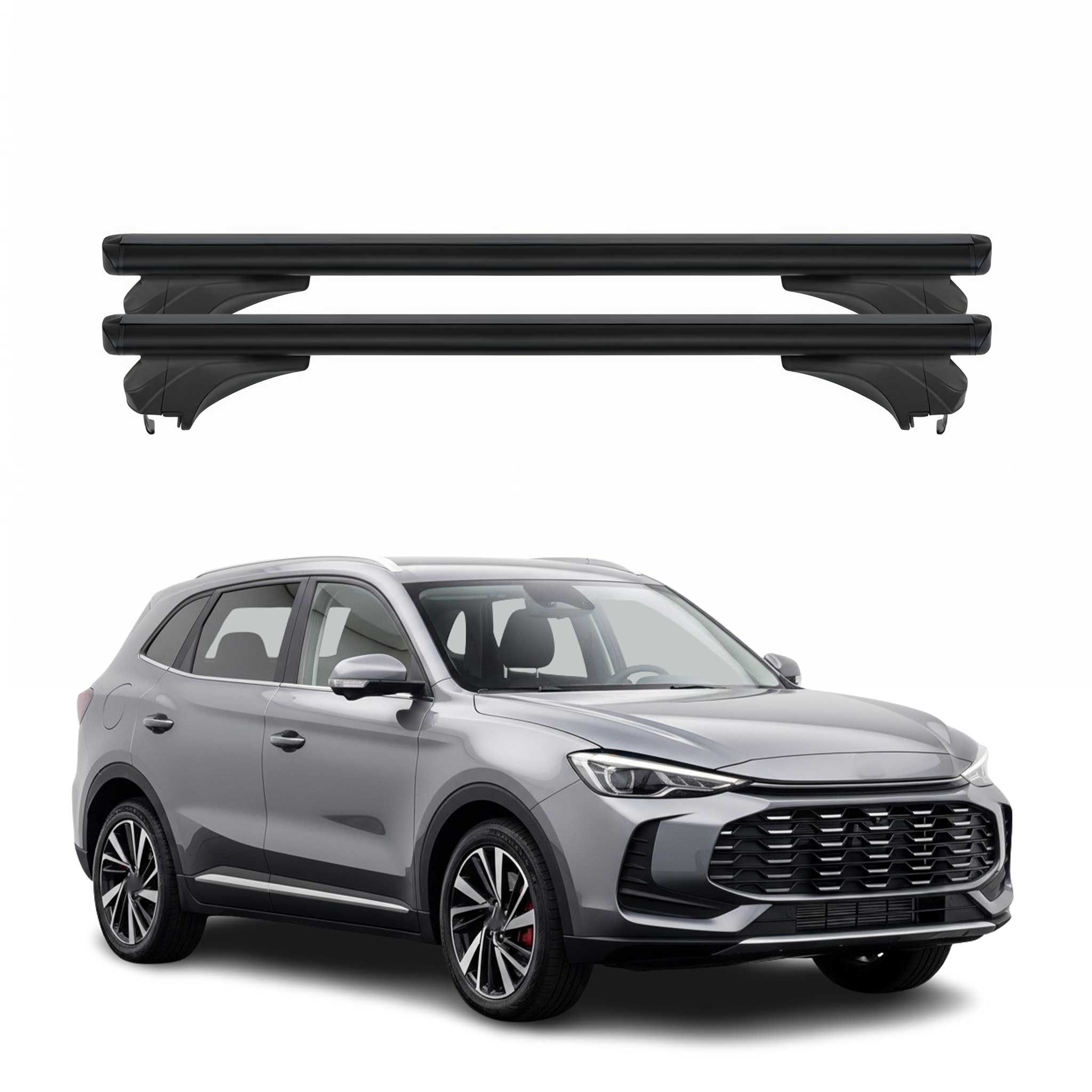 Menabo Dachträger Grundtäger für MG ZS II 2024-2026 Aluminium Schwarz 2 tlg
