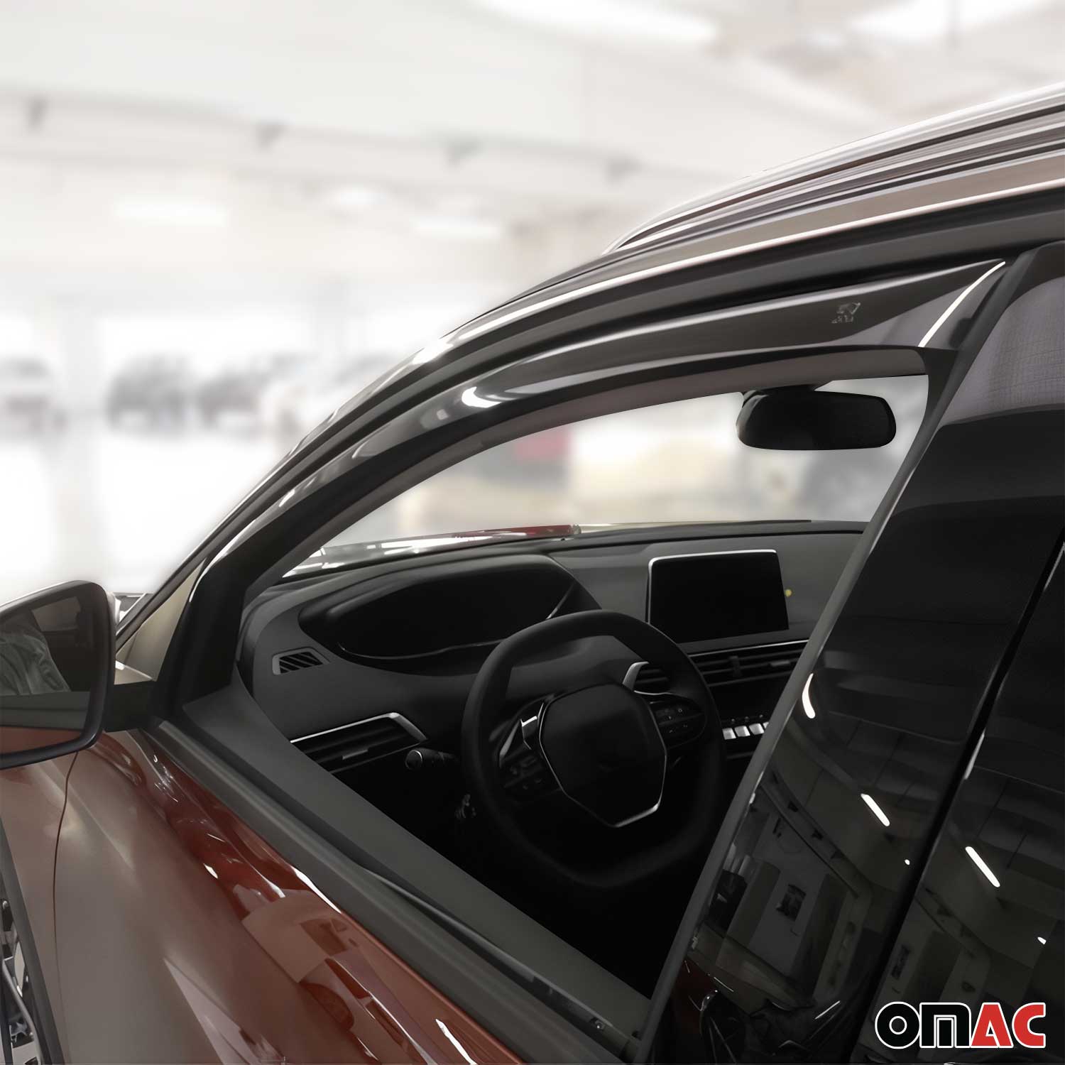 Windabweiser Regenabweiser für Opel Grandland X 2016-2025 Dunkel Acryl 2tlg