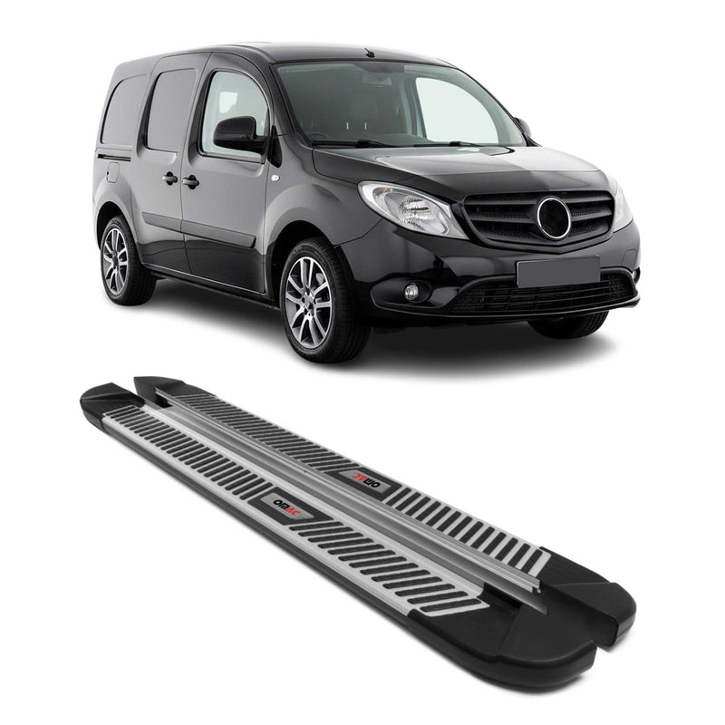 Trittbretter Seitenbretter Schweller für Mercedes Citan 2012-2021 Alu Schwarz