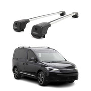 Dachträger Grundträger für VW Caddy V 2020-2026 Aluminium 75kg Grau 2tlg