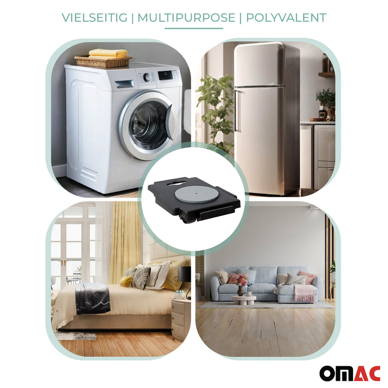 Möbel-Transportroller 150 kg Möbelroller Transportfahrwerk Trittbrett 4tlg