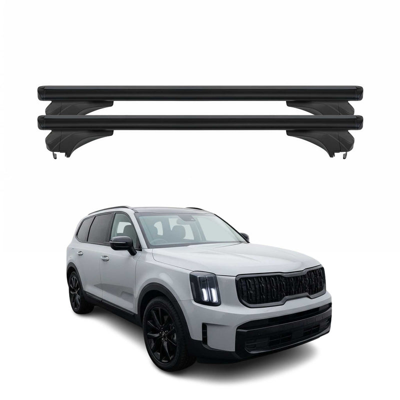 Menabo Dachträger Grundtäger für KIA Telluride 2019-2025 Aluminium Schwarz 2 tlg