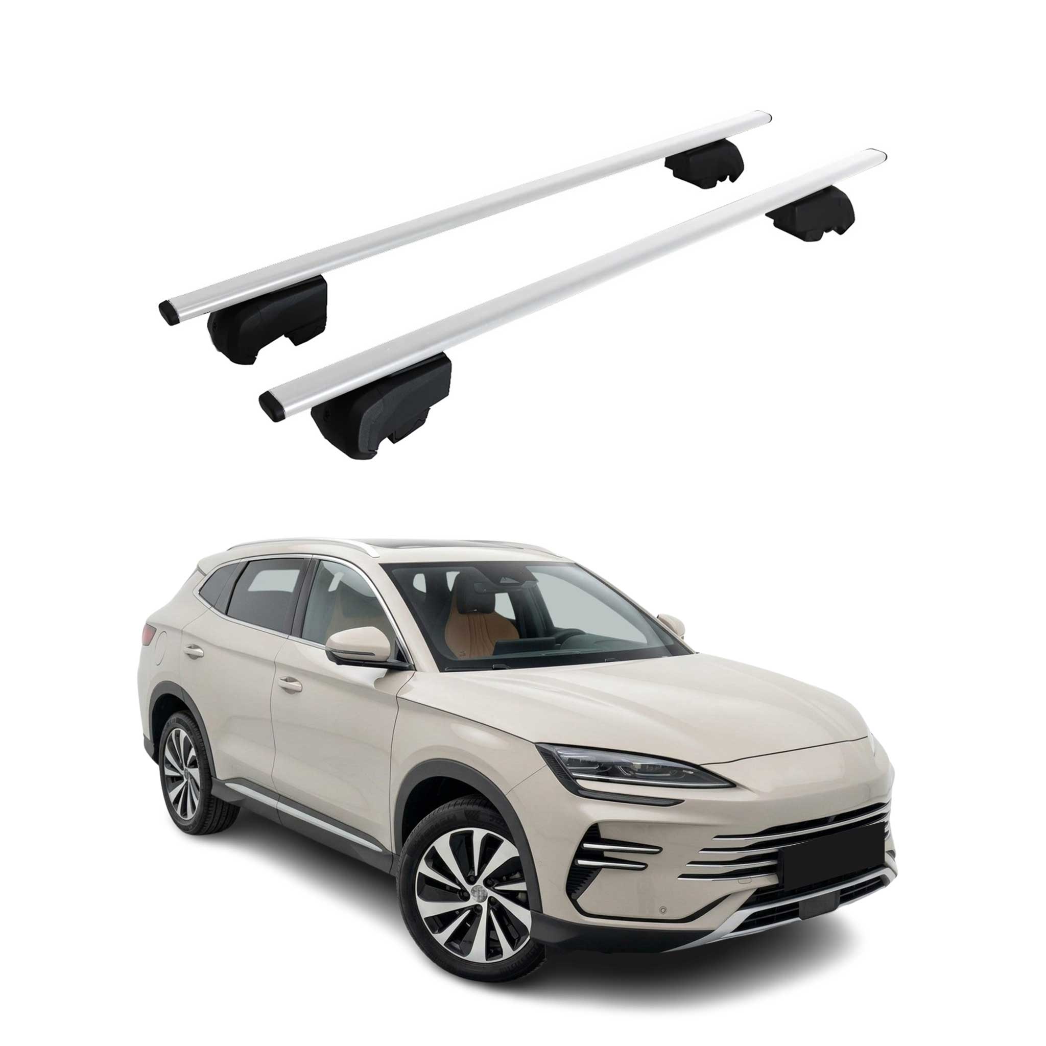 Dachträger Grundträger für BYD Seal U SUV 2024-2026 Metall Silber 2tlg