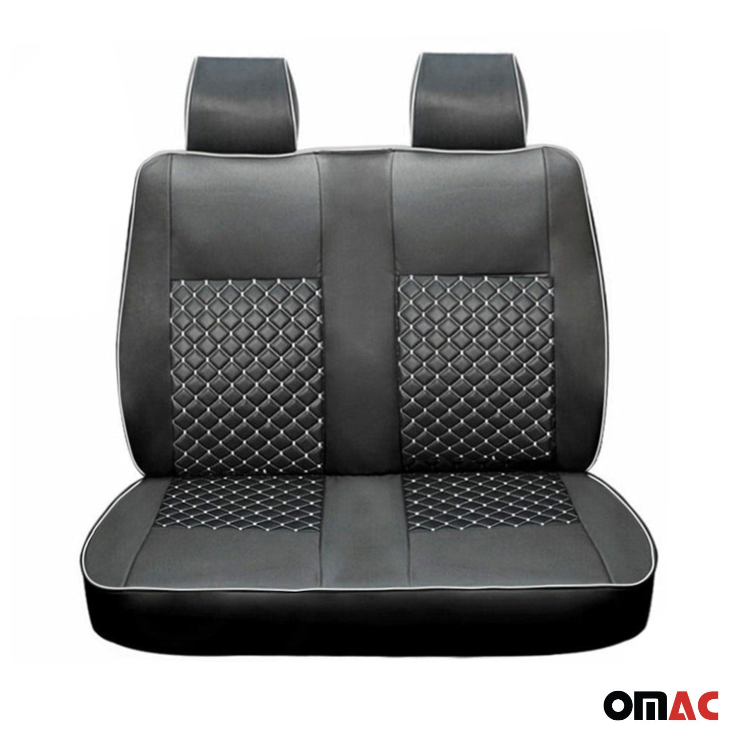 Sitzbezüge Schonbezüge für Ford Transit 2010-2013 Kunstleder Schwarz Weiß 2+1