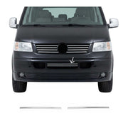 Grillleisten Kühlergrill Leiste für VW Transporter T5 2003-10 Edelstahl Chrom 2x