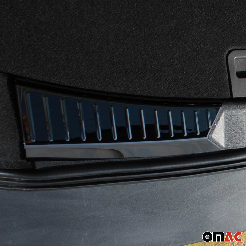 Innen Ladekantenschutz Stoßstange für Ford Kuga 2013-2016 Edelstahl Dunkel 2tlg