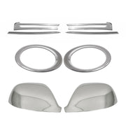 Spiegelkappen Nebelscheinwerfer Grillleiste Satz für VW T5 2009-2015 Edelstahl