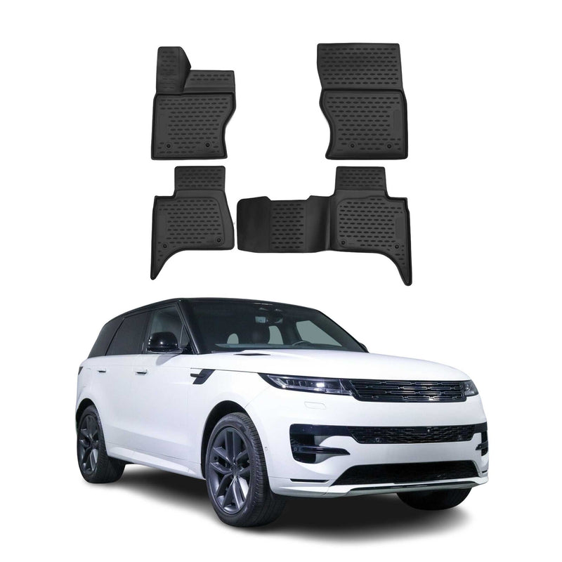 OMAC Gummimatten Fußmatte für Land Rover Range Rover LW 2013-2021 TPE Schwarz 4x