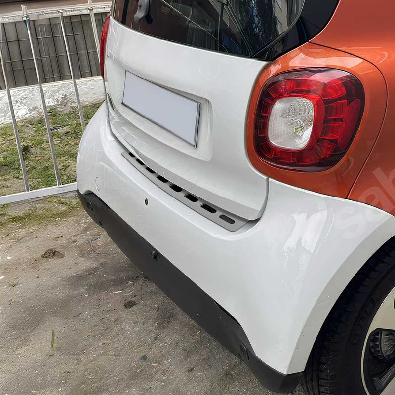 Ladekantenschutz Stoßstangenschutz für Smart ForTwo 2015-2025 Edelstahl Silber