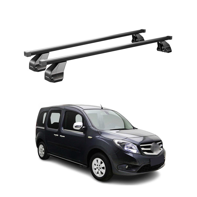 Menabo Dachträger Grundtäger für Mercedes Citan W415 2012-2021 75kg Schwarz 2x