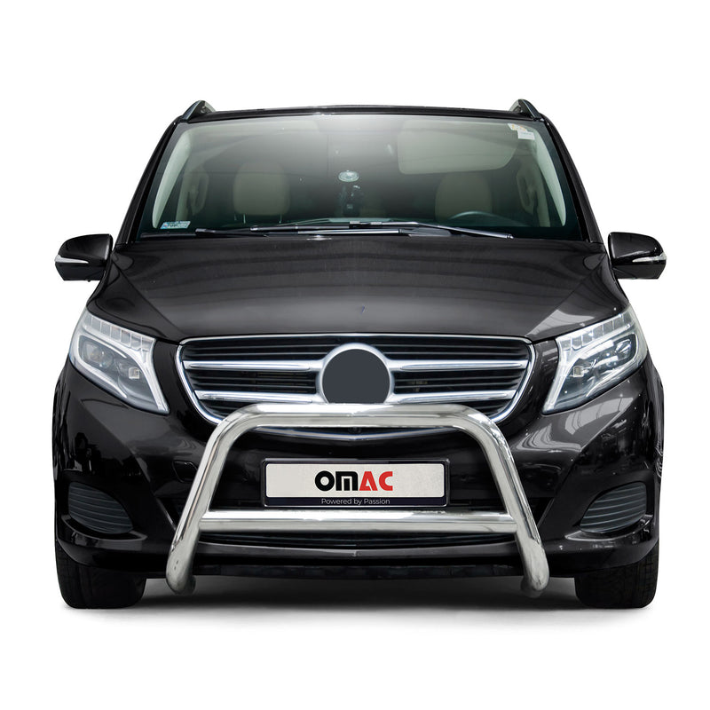 Frontbügel Frontschutzbügel für Mercedes Klasse 2014-2025 ABE Stahl Silber