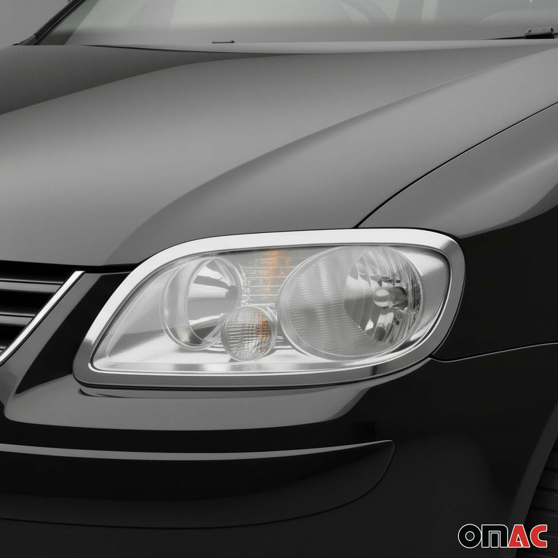 Scheinwerfer Leisten Scheinwerferblende für VW Caddy 2003-2010 Edelstahl 2tlg