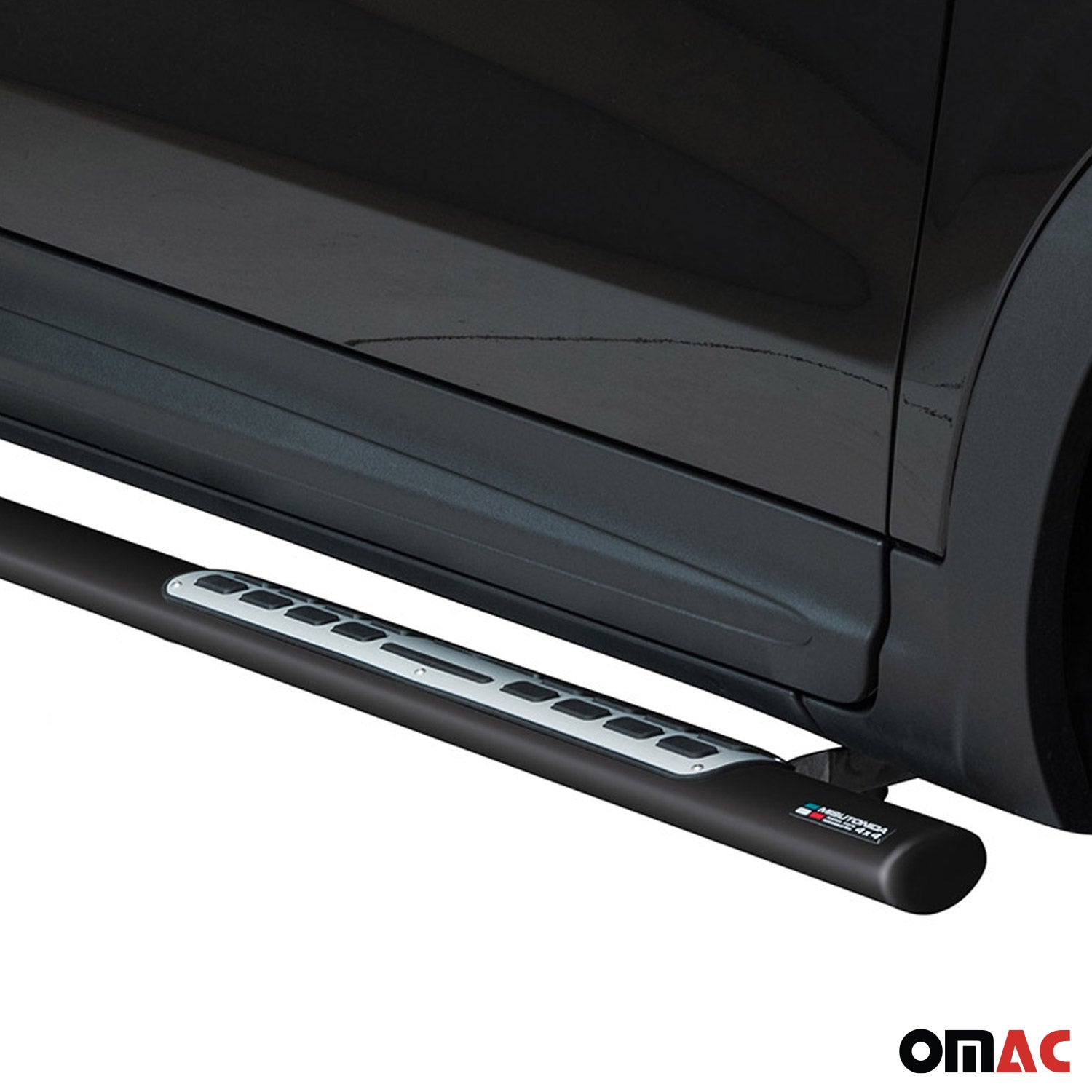 Edelstahl Seitenschweller Schwellerrohre für Fiat 500X Typ 334 2015-2024 Schwarz