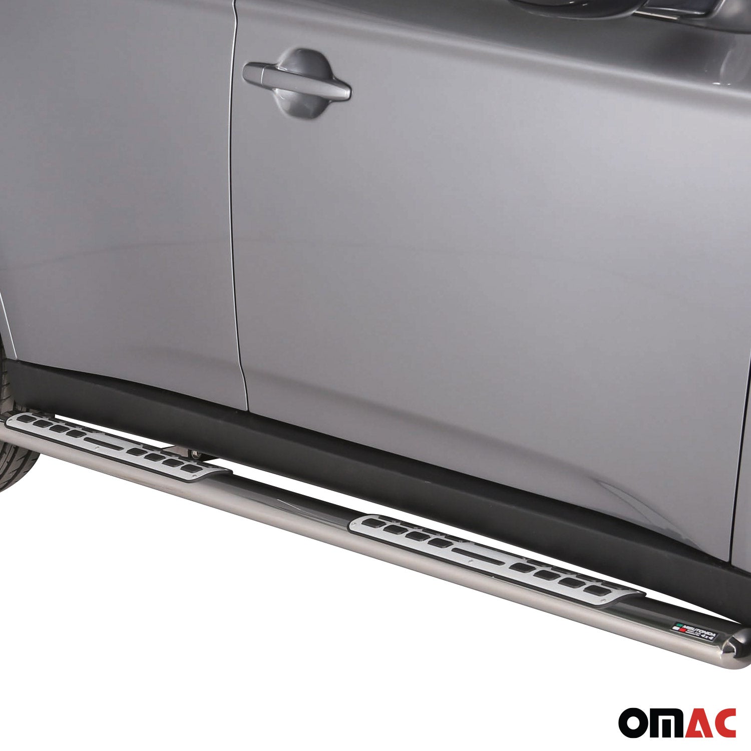 Edelstahl Seitenschweller Schwellerrohre für Mitsubishi Outlander 2013-2021 Grau