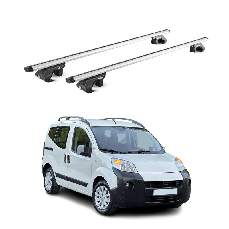 Dachträger Grundtäger für Citroen Nemo 2008-2013 3-5 tür 90kg Alu Silber 2x ABE