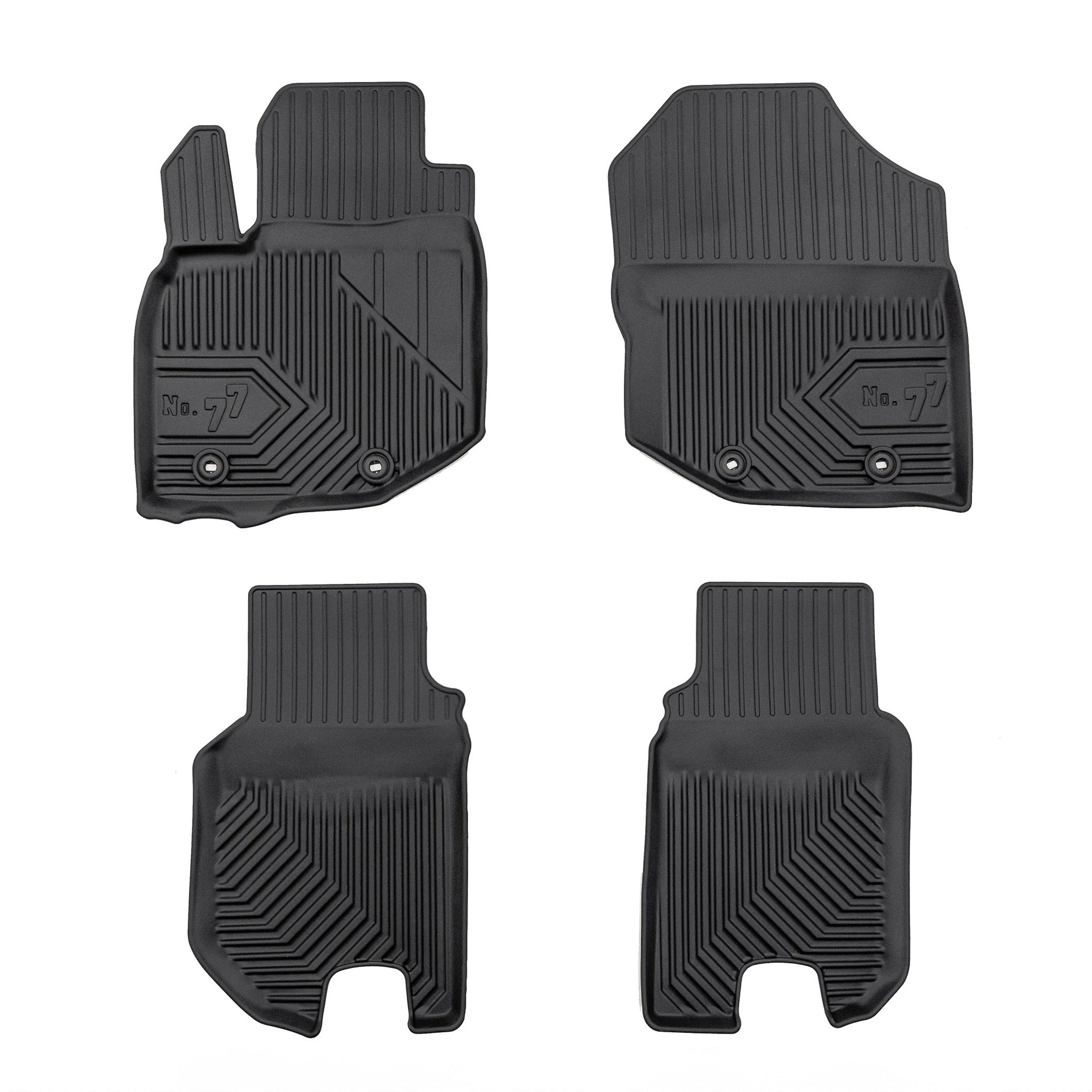 Fußmatten Gummimatten No.77 für Honda Jazz III 2007-2014 TPE Schwarz 4 teile