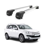 Dachträger Grundträger für Citroen C-Crosser 2007-2012 Aluminium 75kg Grau 2tlg