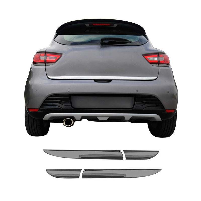 Rücklicht Leisten Heckleuchte für Renault Clio 2012-2019 Untere Edelstahl Dunkel