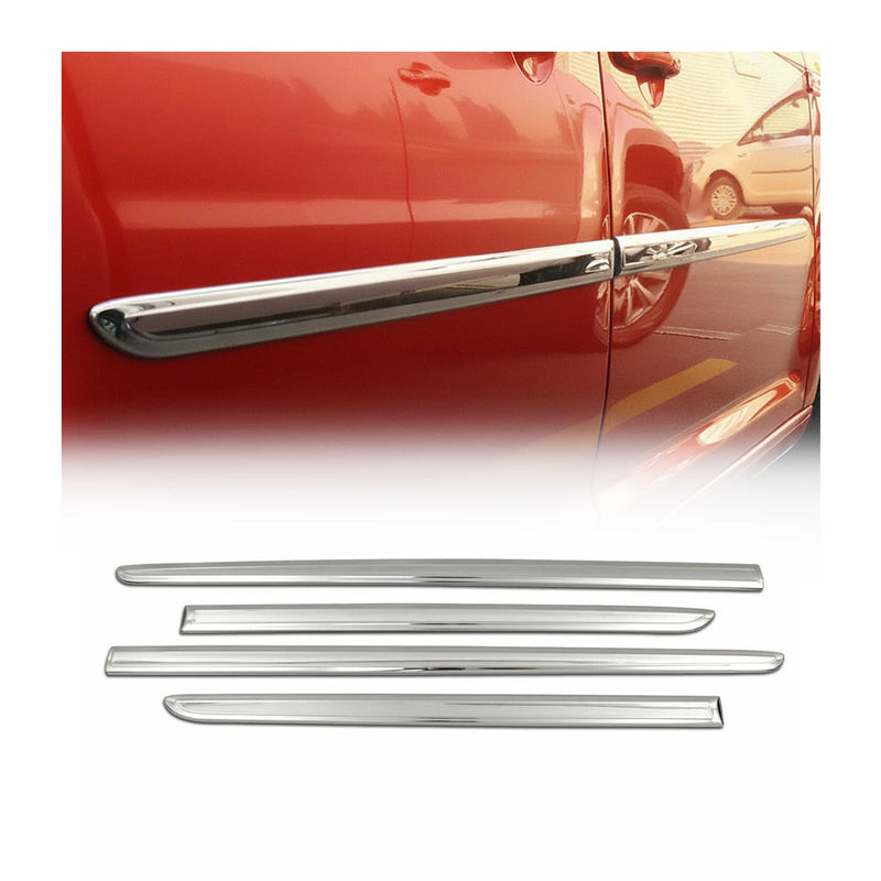 Seitentürleiste Türschutzleiste für VW Touran 2015-2025 Chrom Stahl Dunkel 4x