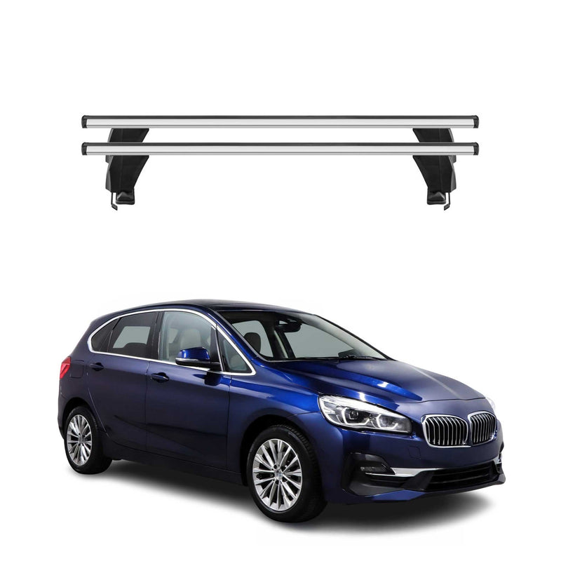 Menabo Dachträger für BMW 2 Active Tourer F45 2014-2021 50kg Alu Silber 2x