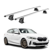 Alu Dachträger für BMW 1er F40 2019-2024 TÜV T-Nut Abschließbar 2tlg Silber