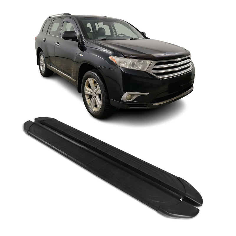 Trittbretter Seitenschweller für Toyota Highlander 2007-2013 Aluminium Schwarz