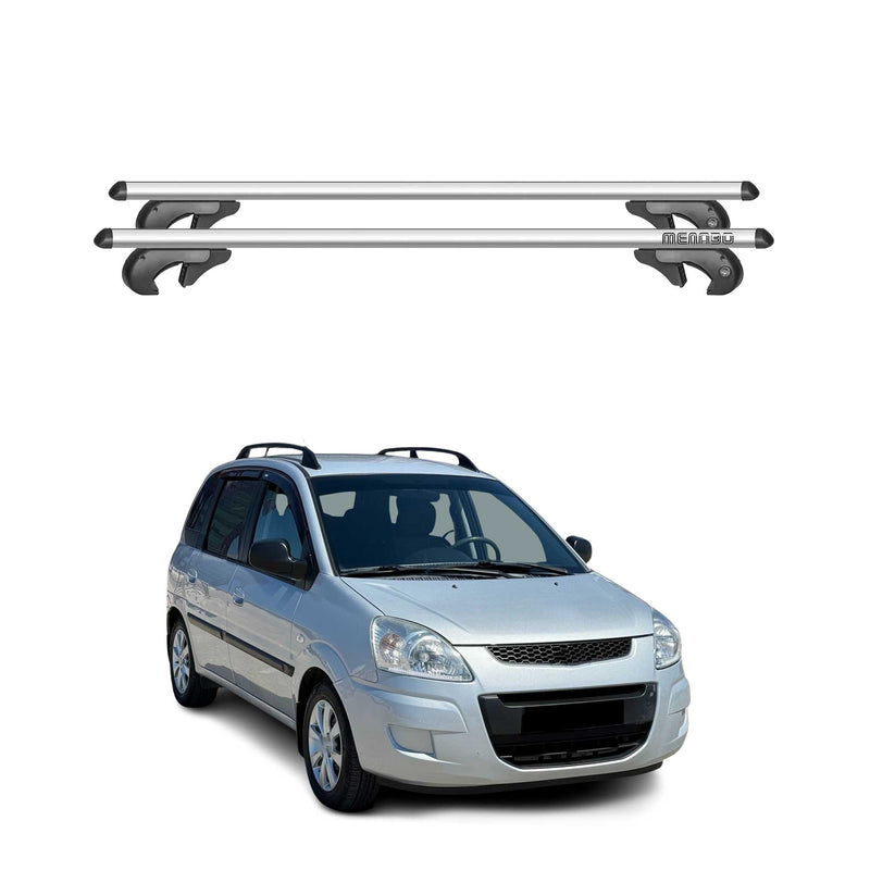 Menabo Dachträger Grundtäger für Hyundai Matrix 2001-2008 90kg Alu Silber 2tlg