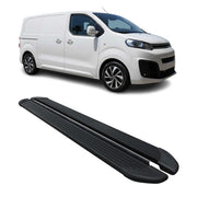 Seitenschweller Trittbretter für Citroen Jumpy 2016-2026 L1 Kurzer Alu Schwarz