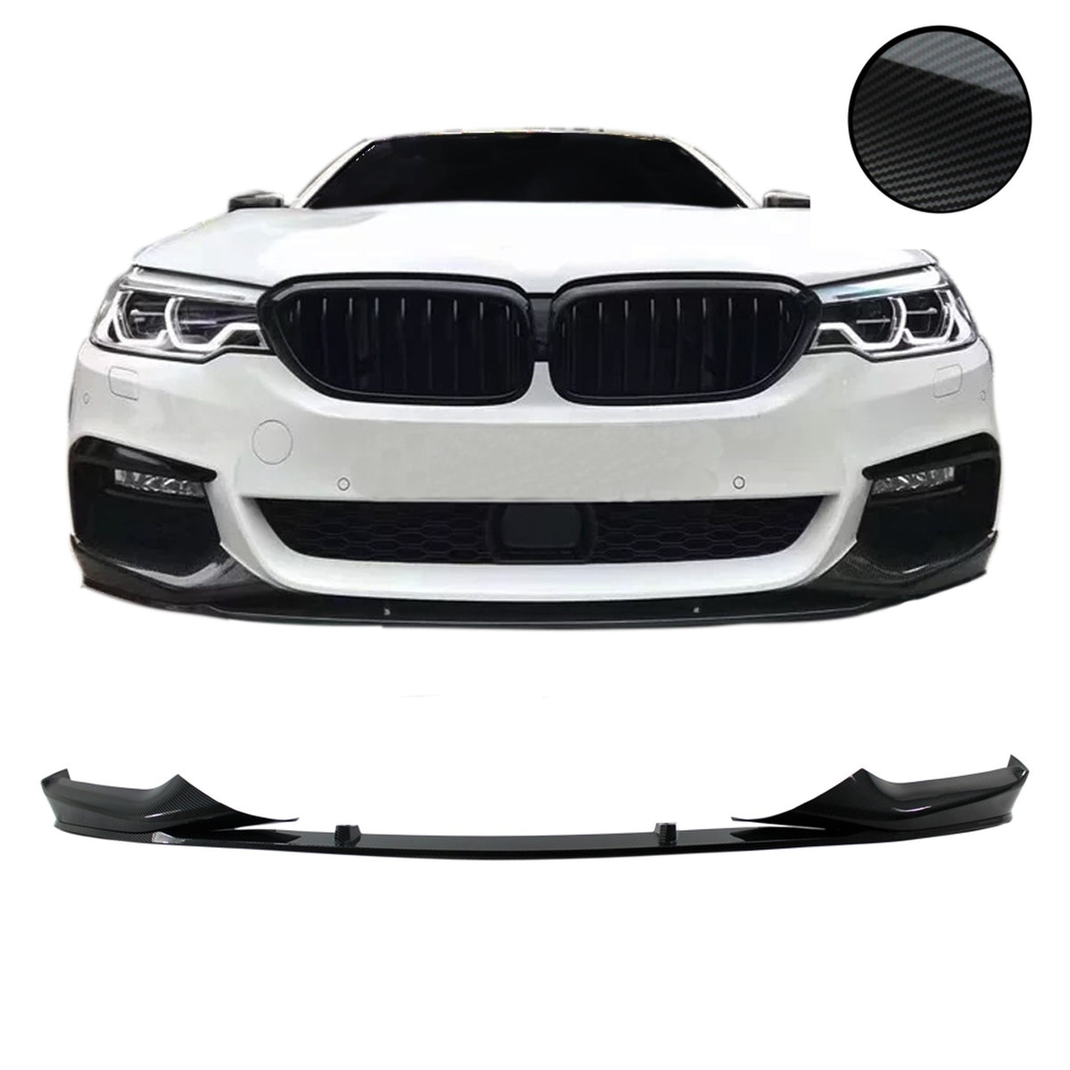 JOM Frontspoilerlippe für BMW 5er (G30/G31) 2017- Carbon Optik Sport Look