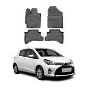 OMAC Gummimatten Fußmatten für Toyota Yaris Hybrid P13 2012-2024 TPE Schwarz 4x