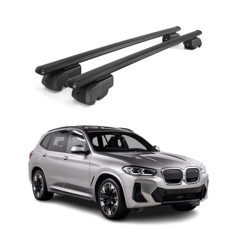 Dachträger Gepäckträger für BMW iX3 G08 2020-2025 ABE Aluminium Schwarz 2x