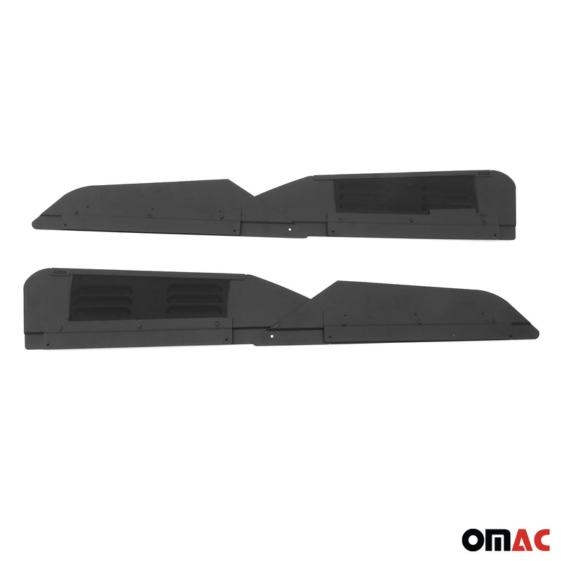 Lüftungsgitter Be & Entlüftung für Fiat Doblo 2010-2021 Aluminium Schwarz 2tlg