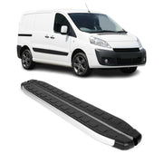 Seitenbretter Trittbretter für Peugeot Expert 2007-2016 Kurzer Alu Schwarz